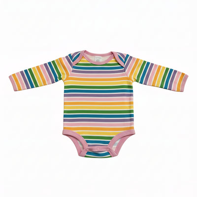Rainbow Bright Long-Sleeve Baby Bodysuit Soft Cotton Blend