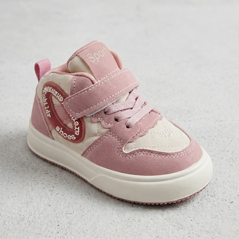 Girls Sneakers Dusty Pink and Cream