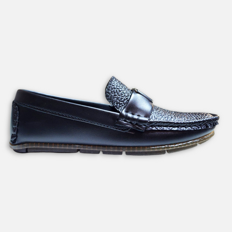 Boys Loafer Black Faux Leather style Shoes