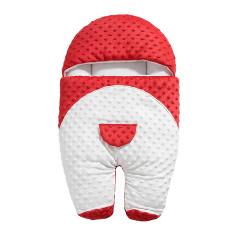 Newborn Swaddle Blanket Breathable & Warm Red and White Sleep Carry Nest