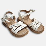 Girl Bow Sandal White