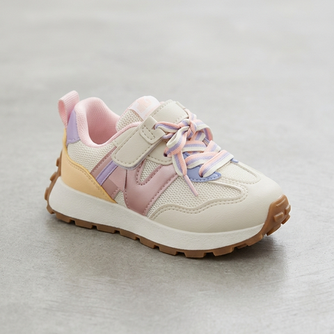 Girls Sneakers Shoes with Easy-Strap & Bungee Laces