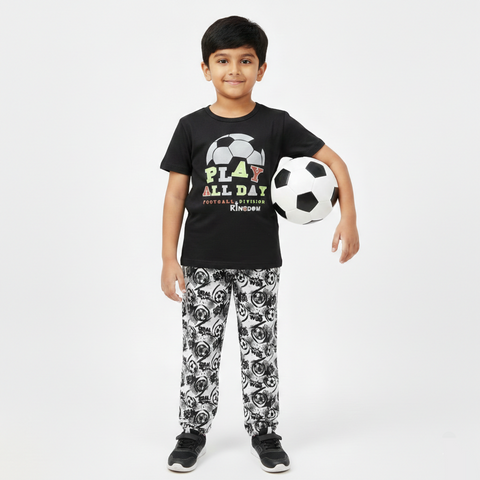 Boys Night Suit Printed 2 Pcs Set Zubaidas