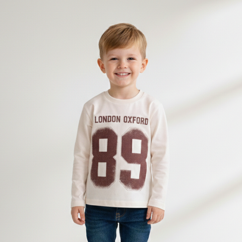 Boys London Oxford 89 Long Sleeve Graphic T-Shirt Zubaidas