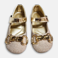 Girls Fancy Pump Silver - View 3