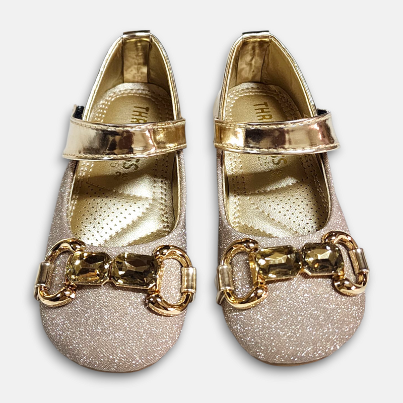 Girls Fancy Pump Silver