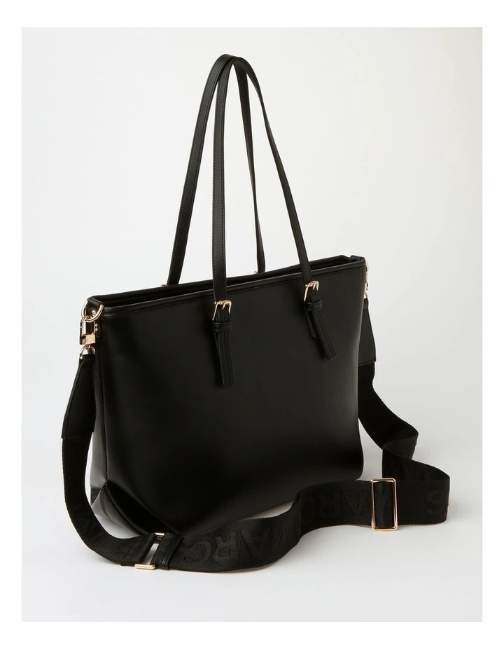 Elegant Cream and Black Tote Bag by MARCS