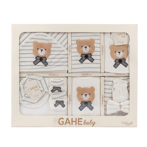 Baby Teddy Bear Layette Gift Set Unisex Newborn Essentials Box Zubaidas