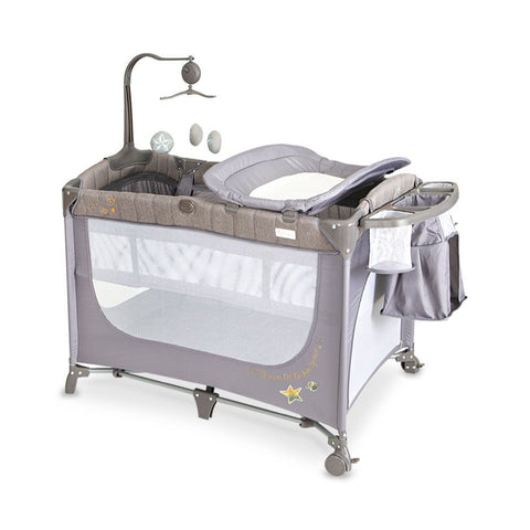 Drop Side Play Pen Grey T302