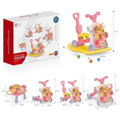 Huanger Multifunctional Baby Activity Walker & Grow-With-Me Learning Station