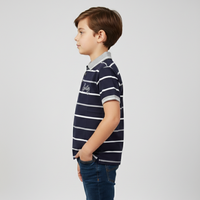 Short-Sleeve Striped Cotton Polo for Boys Zubaidas - View 2