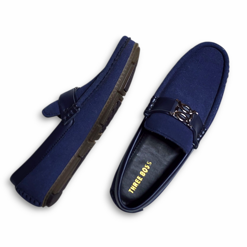Boys Loafer Blue buckle style