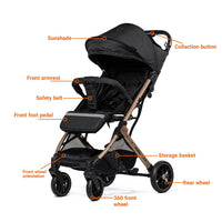 Kidilo Baby Compact Travel Stroller K10-G Zubaidas - View 2