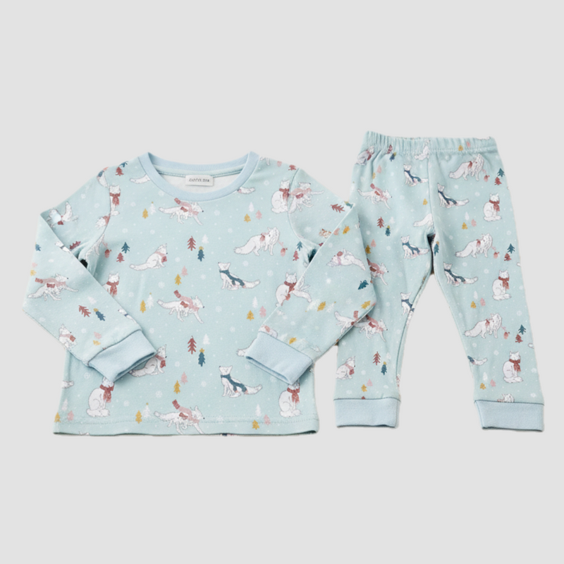 Girls Winter Wonderland Pajama Set Soft Cotton Zubaidas