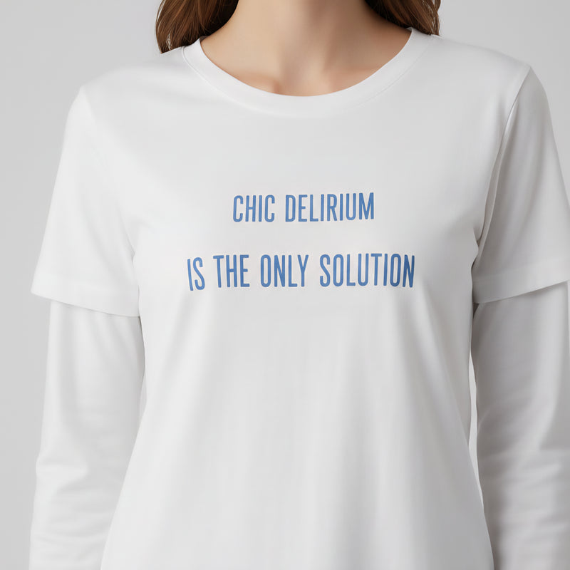 Women’s Long Sleeve Layered Tee & Heart Print Loungewear Zubaidas