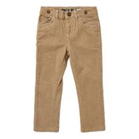 Boys' Slim Fit Corduroy Trousers – Sand Beige Zubaidas - View 1