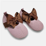 Baby Knit Booties Bow Pink