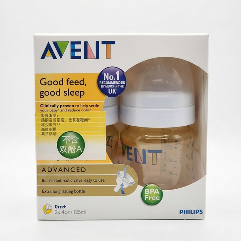 Philips Avent Anti-Colic Baby Feeding Bottle – 125ml/4oz (2-Pack) 0m+ Zubaidas