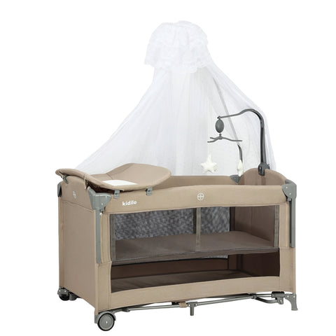 Kidilo Portable Baby Playpen T-702 Khaki Zubaidas