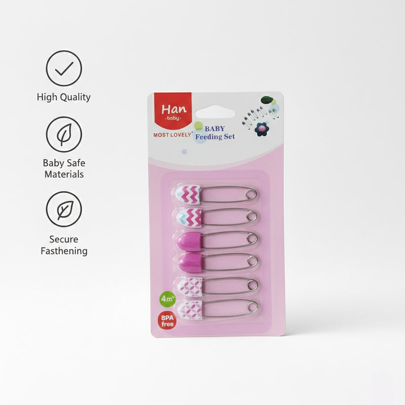 Safety Pin Set - 6 Piece Patterned Collection Zubaidas