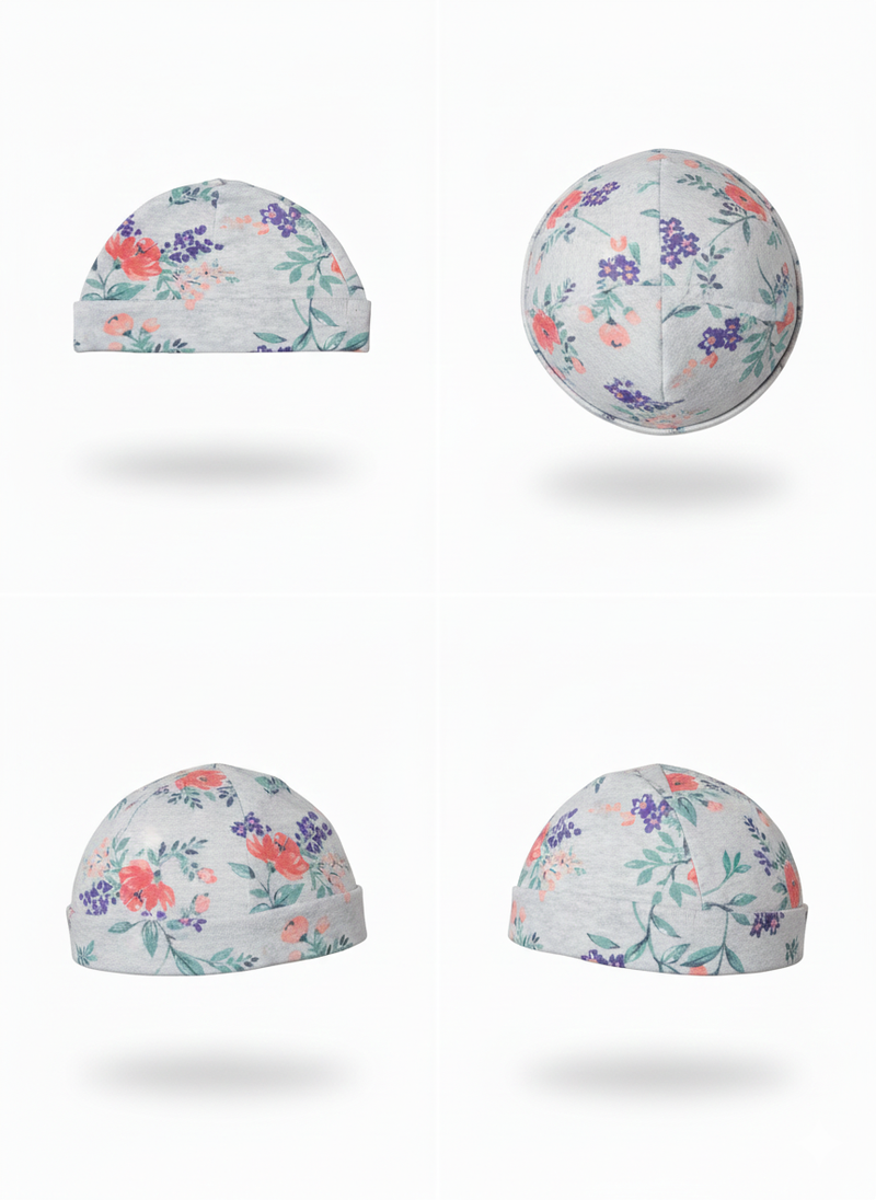 Newborn Baby Cap Plants Print 01100136 Zubaidas