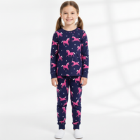 Magical Unicorn Print Long Sleeve Girls Pajama Set Zubaidas - View 1