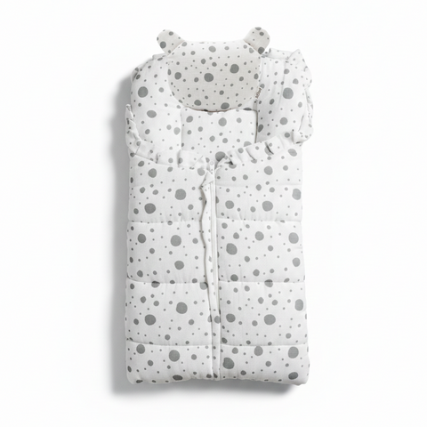 Infant Polka Dot Sleeping Nest & Head-Shaping Pillow Set Zubaidas