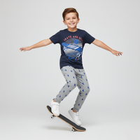 Kids 2 Piece Night Suit Skateboard Graphic Zubaidas - View 1