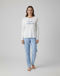 Women’s Long Sleeve Layered Tee & Heart Print Loungewear Zubaidas - View 1
