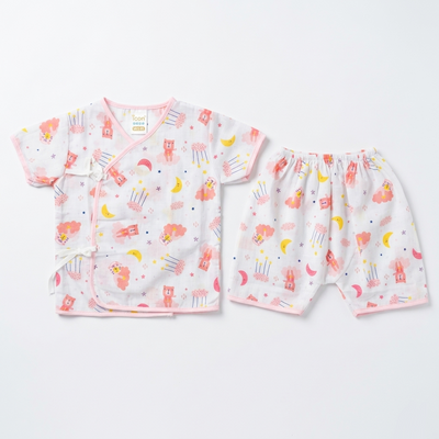 Newborn Baby Summer Cotton Pajama Set Soft Muslin Wrap Shirt & Shorts Zubaidas