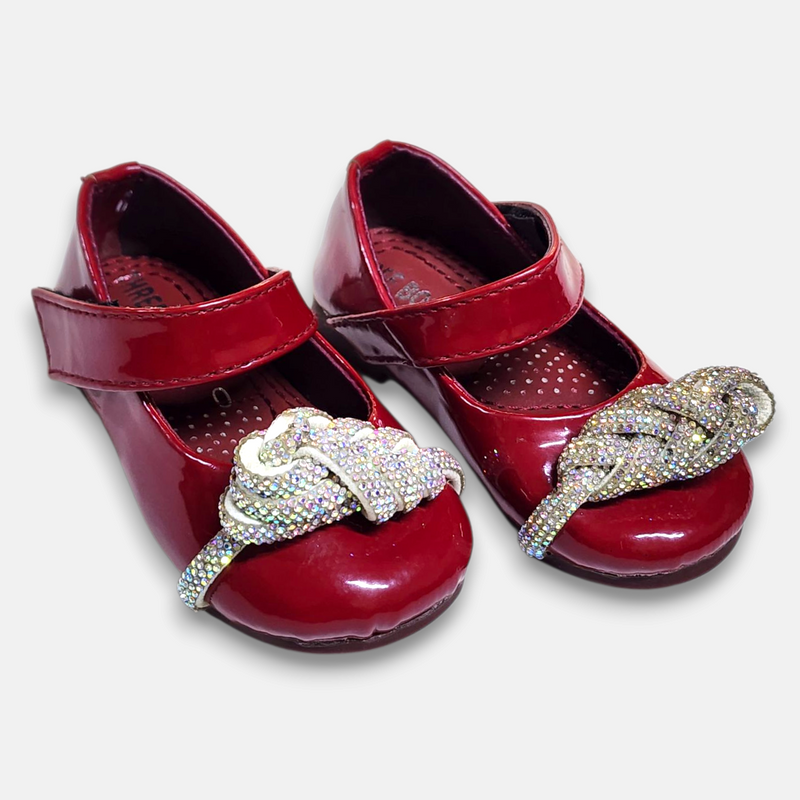 Baby Girls Fancy Pump Maroon