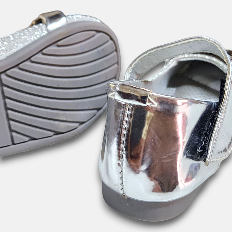 Girls Fancy Pump Silver