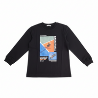 Boys Los Angeles Basketball Graphic Long Sleeve Tee Black Zubaidas - View 2