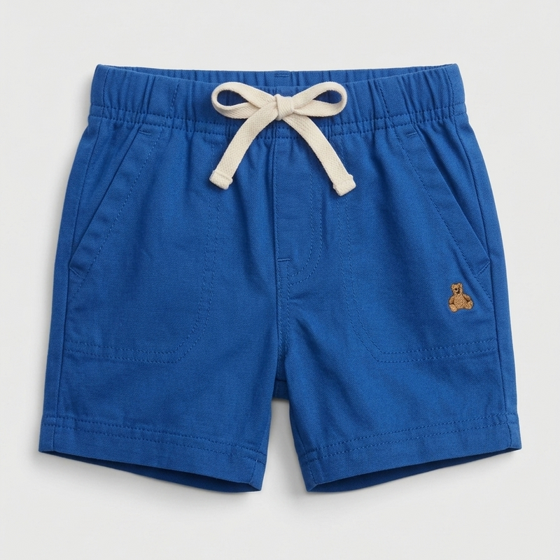Boys Casual Summer Cotton Shorts Blue Zubaidas