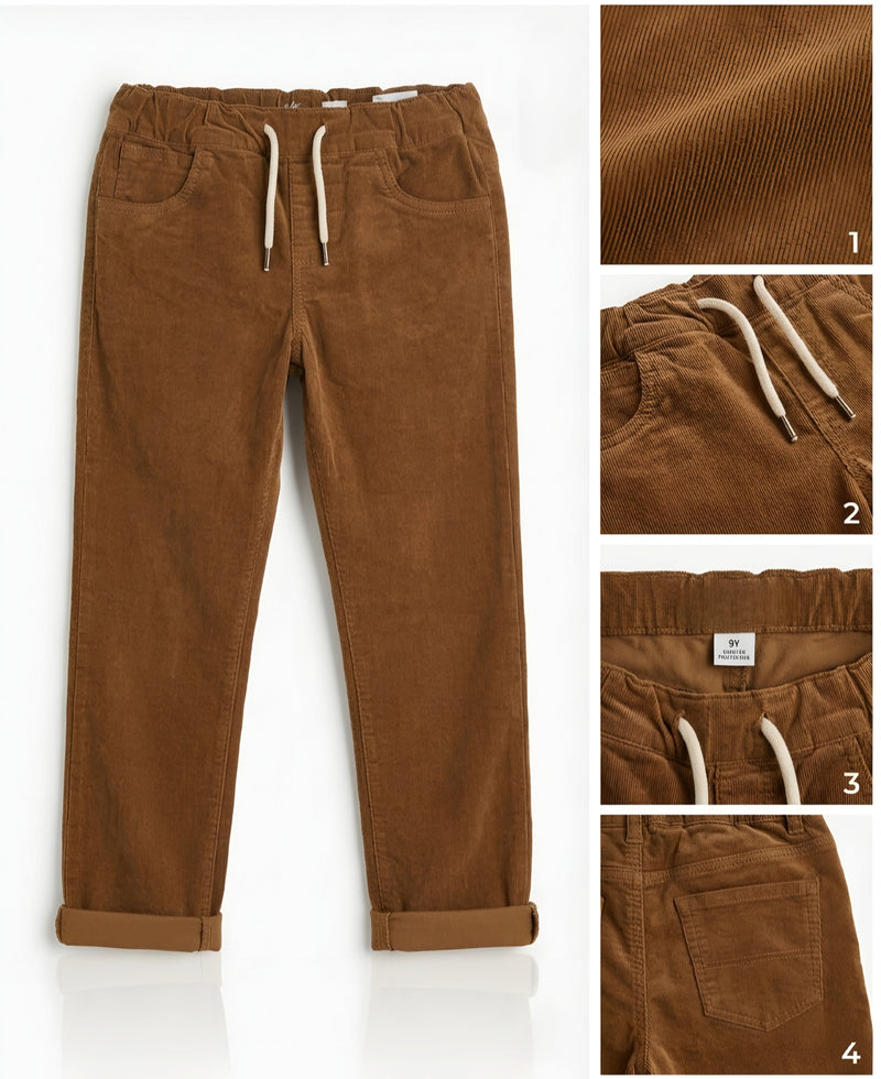 Premium Corduroy Trousers – Classic Earth Brown Zubaidas