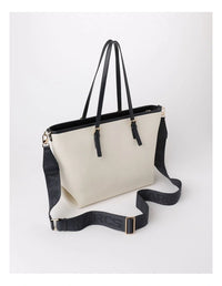 Elegant Cream and Black Tote Bag by MARCS - View 3