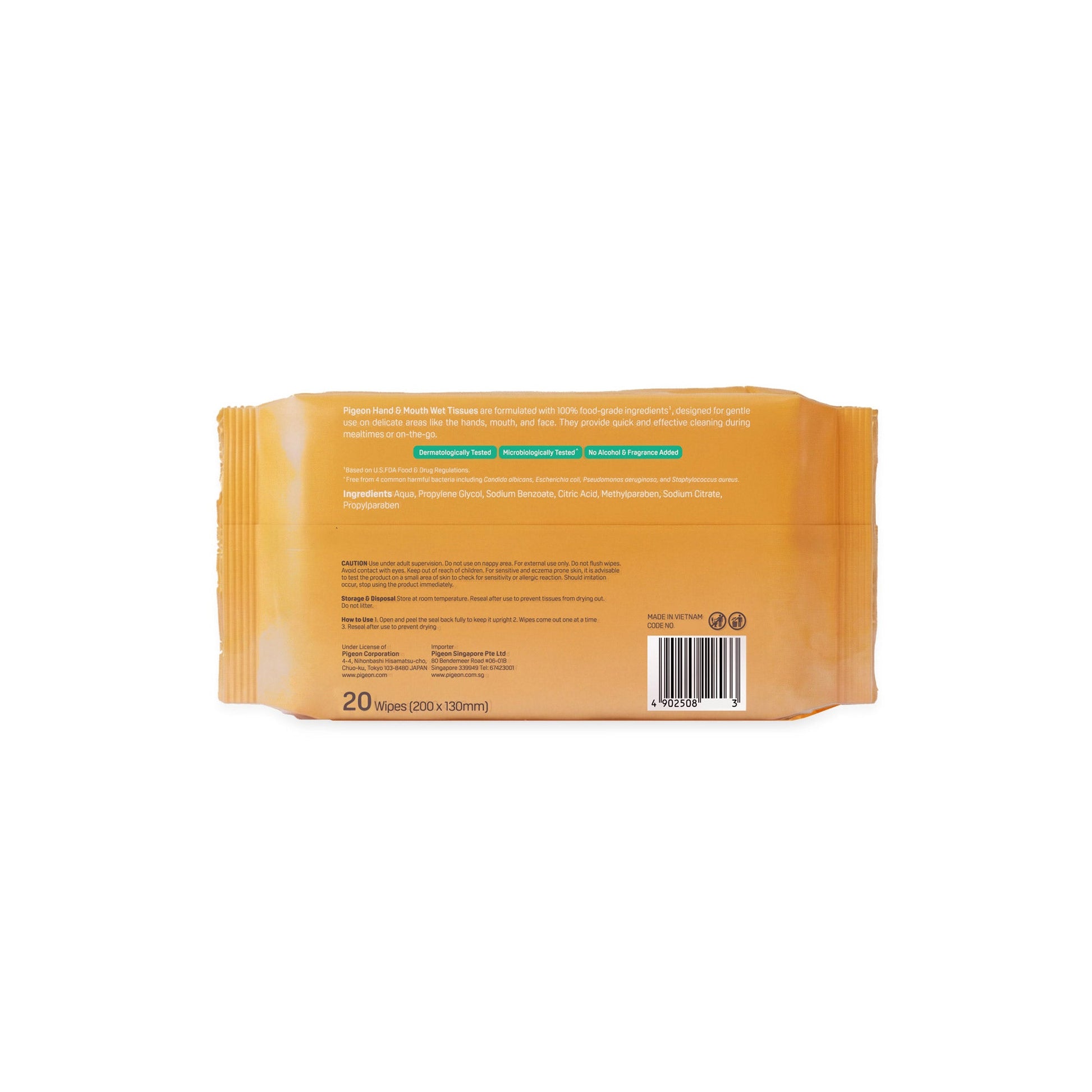Hand & Mouth Wet Tissues 20s 2In1 Refill