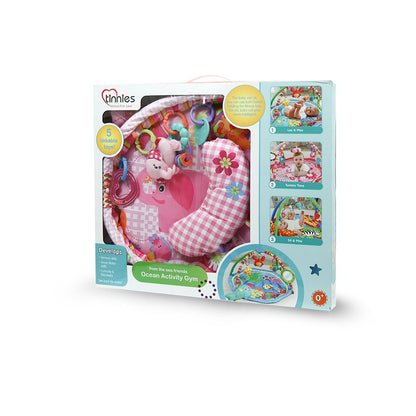PINK BABY PLAY MAT – 4-IN-1 ACTIVITY MAT WITH TOYS (0–12 MONTHS)