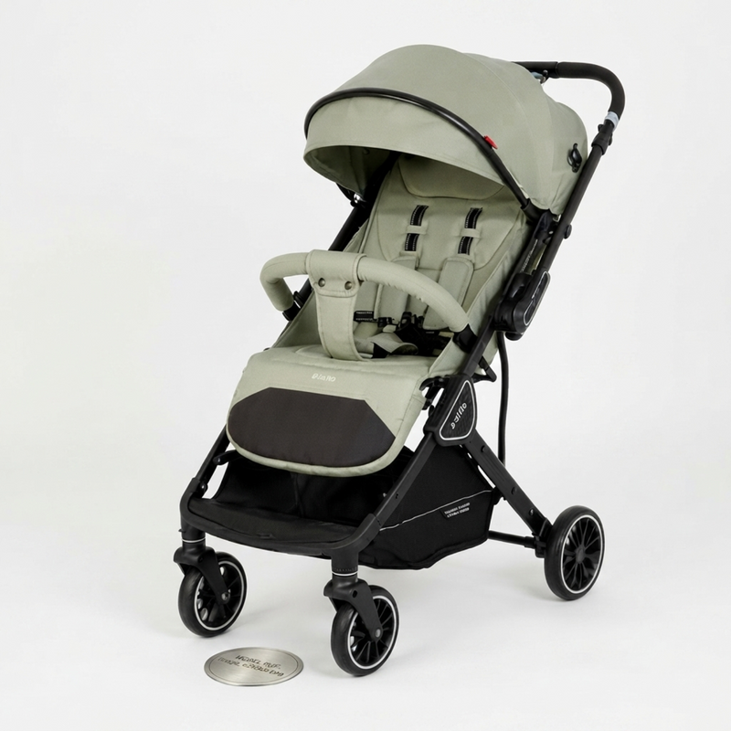 Kidilo-k919N Premium Foldable Baby Stroller – Lightweight Travel Pushchair with Reversible Seat | Beige, Black & Coffee