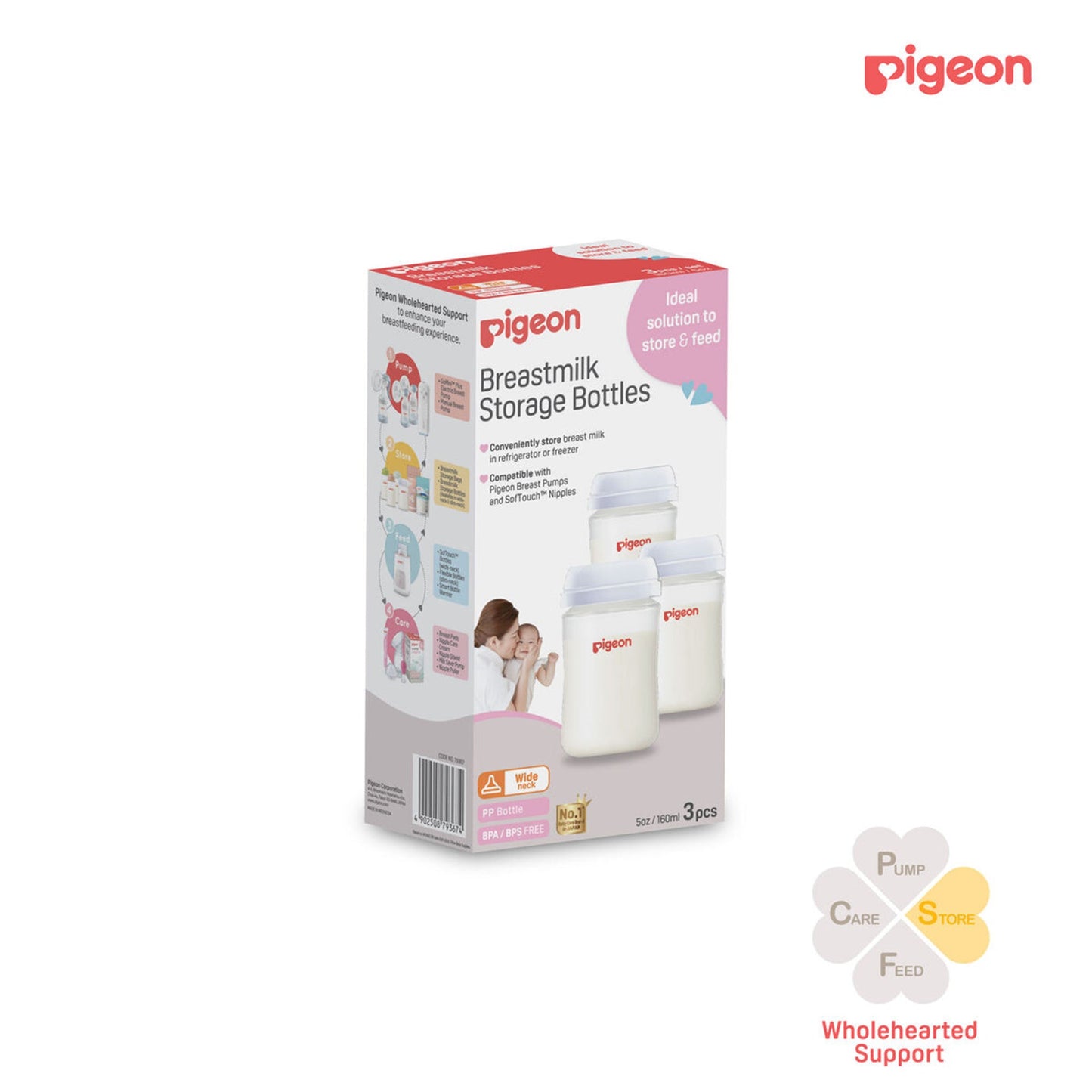 Breastmilk Storage Bottles 160Ml Pk-3