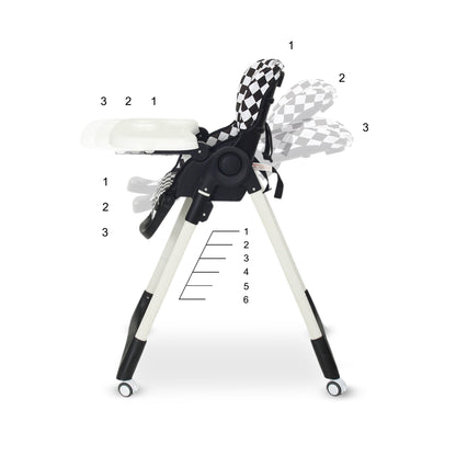 TINNIES BABY HIGH CHAIR CHECKERED PATTERN